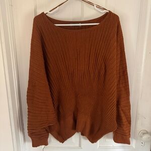 Burnt orange batwing sweater